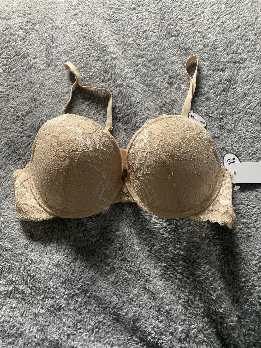 Vigoss Beige Lace Push-Up Bra